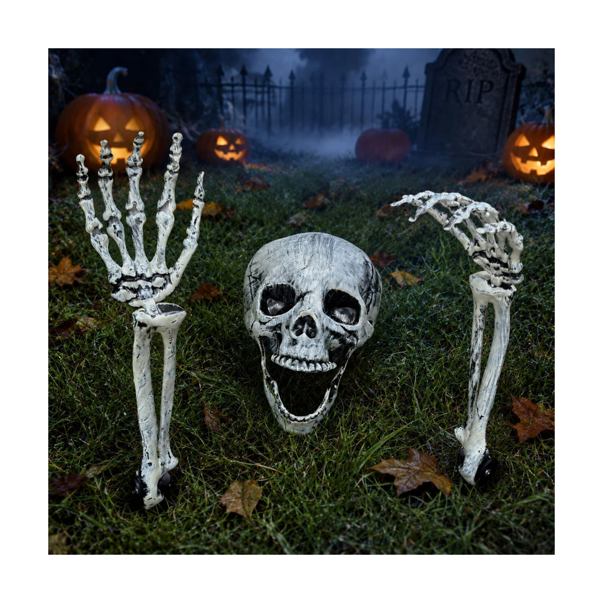1 Pack Halloween Skeleton Groundbreaker Stakes,Outdoor Yard Decorations