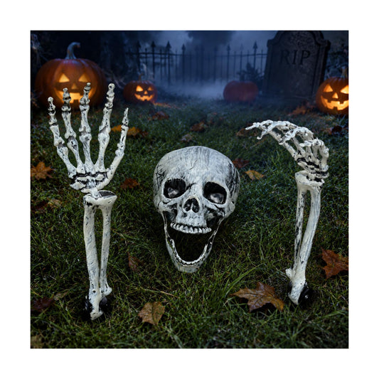 1 Pack Halloween Skeleton Groundbreaker Stakes,Outdoor Yard Decorations