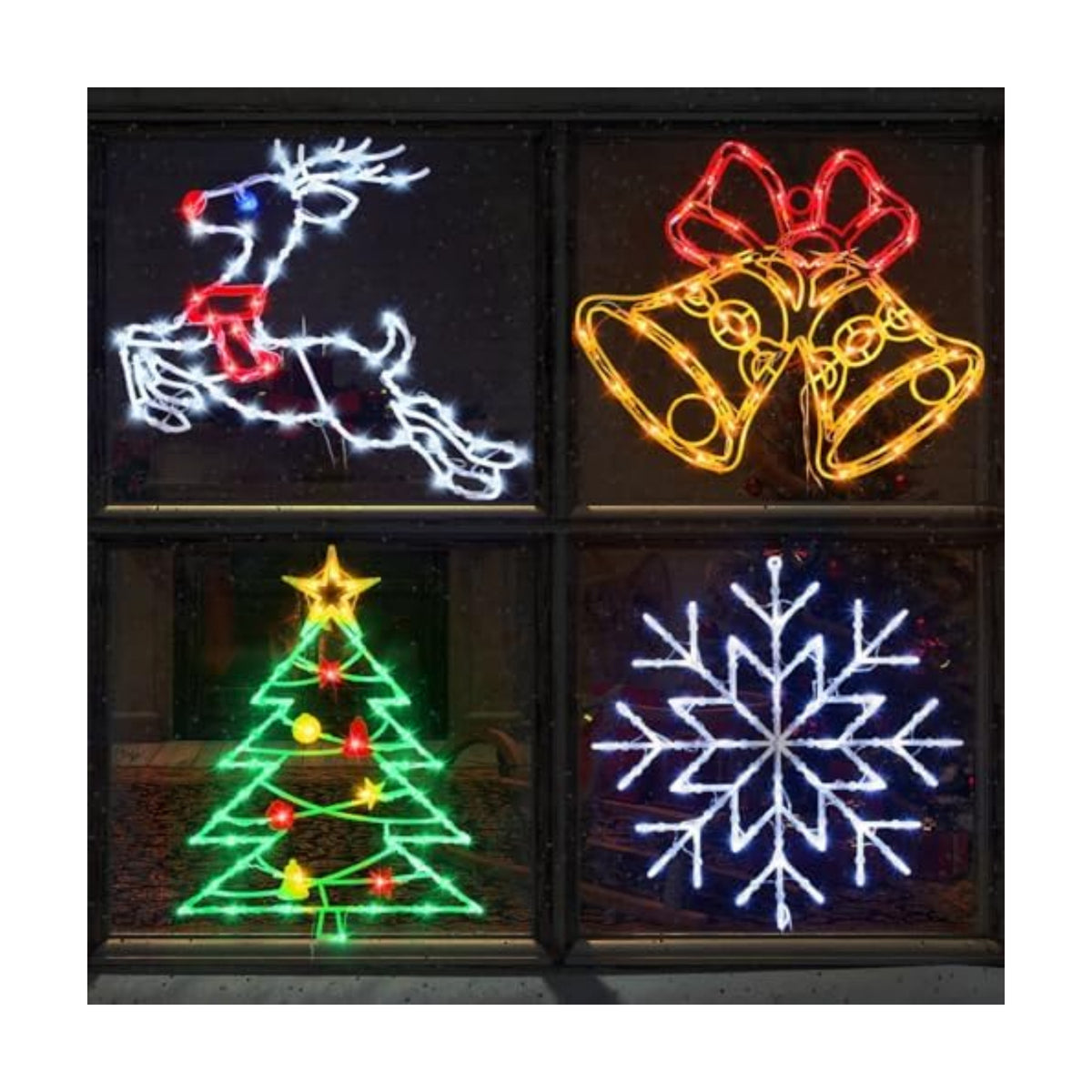 TRWYMZ Christmas Decorations - 16" Christmas Window Silhouette Lights