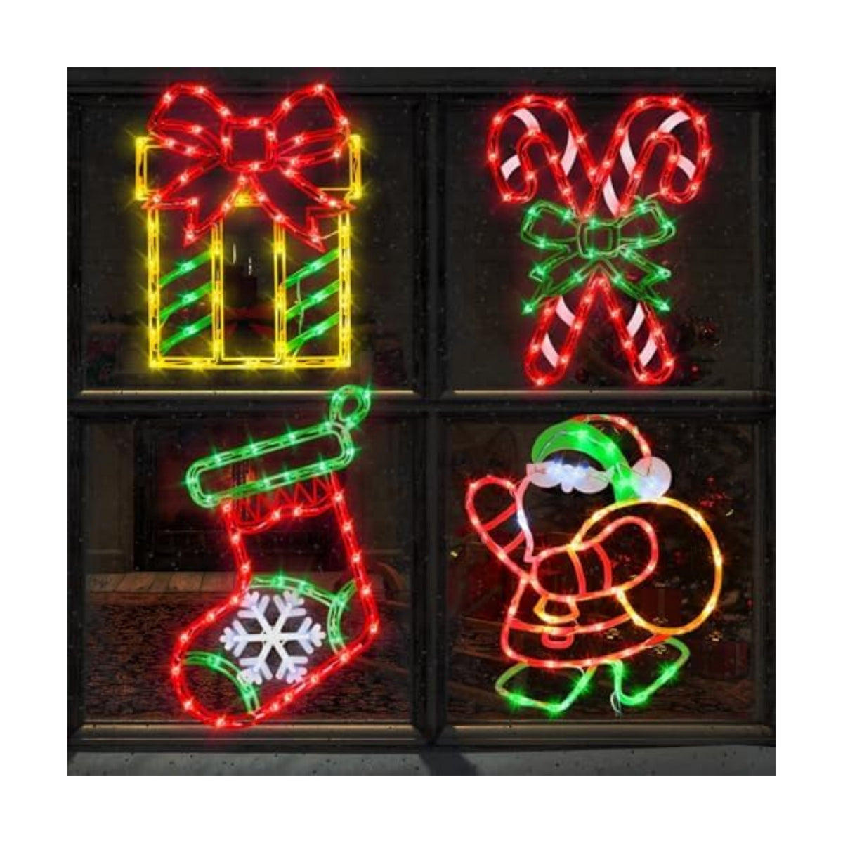 TRWYMZ 16" Christmas Window Silhouette Lights Decorations
