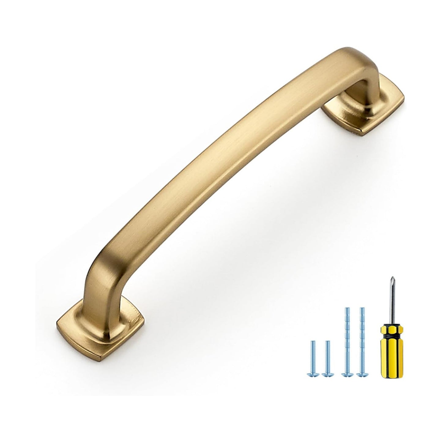 Arch Cabinet Pulls Solid 3-3/ / Champagne Bronze / 3-3/4 Inch Hole Center / 4 Inch / Set of 10