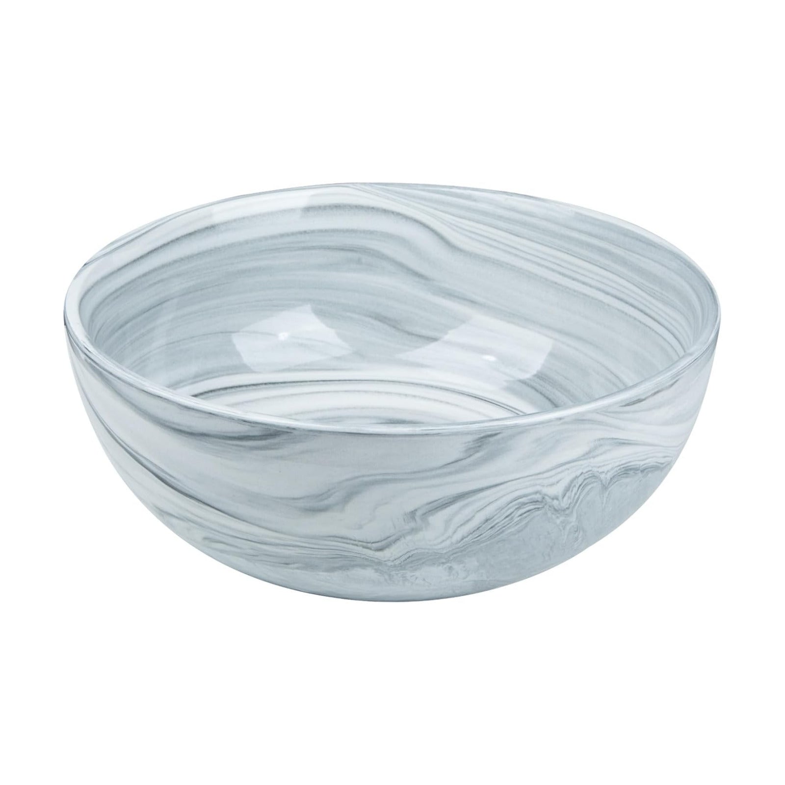 Marble-patterned Ceramic Bowl / 9.5 Inches / Gray