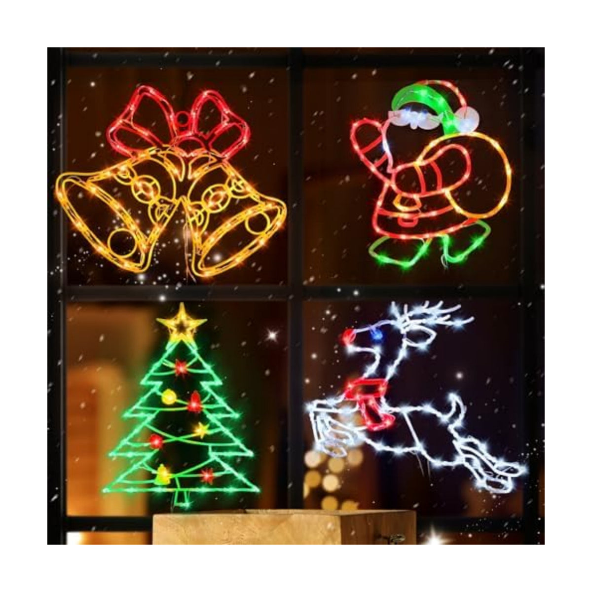 TRWYMZ Christmas Decorations - 16" Christmas Window Silhouette Lights