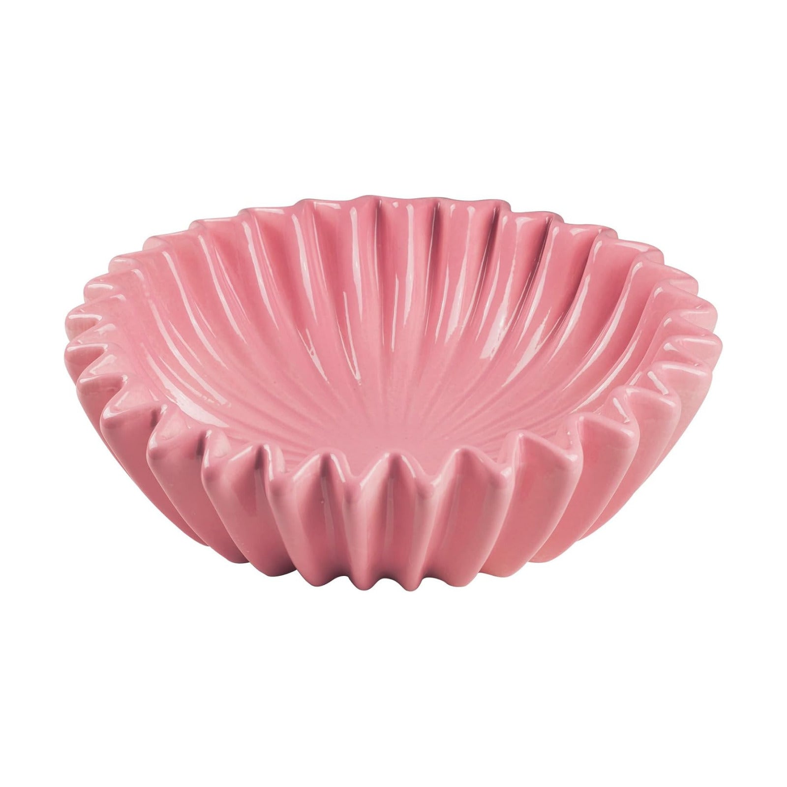 Large Ceramic Fruit Bowl Decorative Bowl / 9.5 Inches / Pink