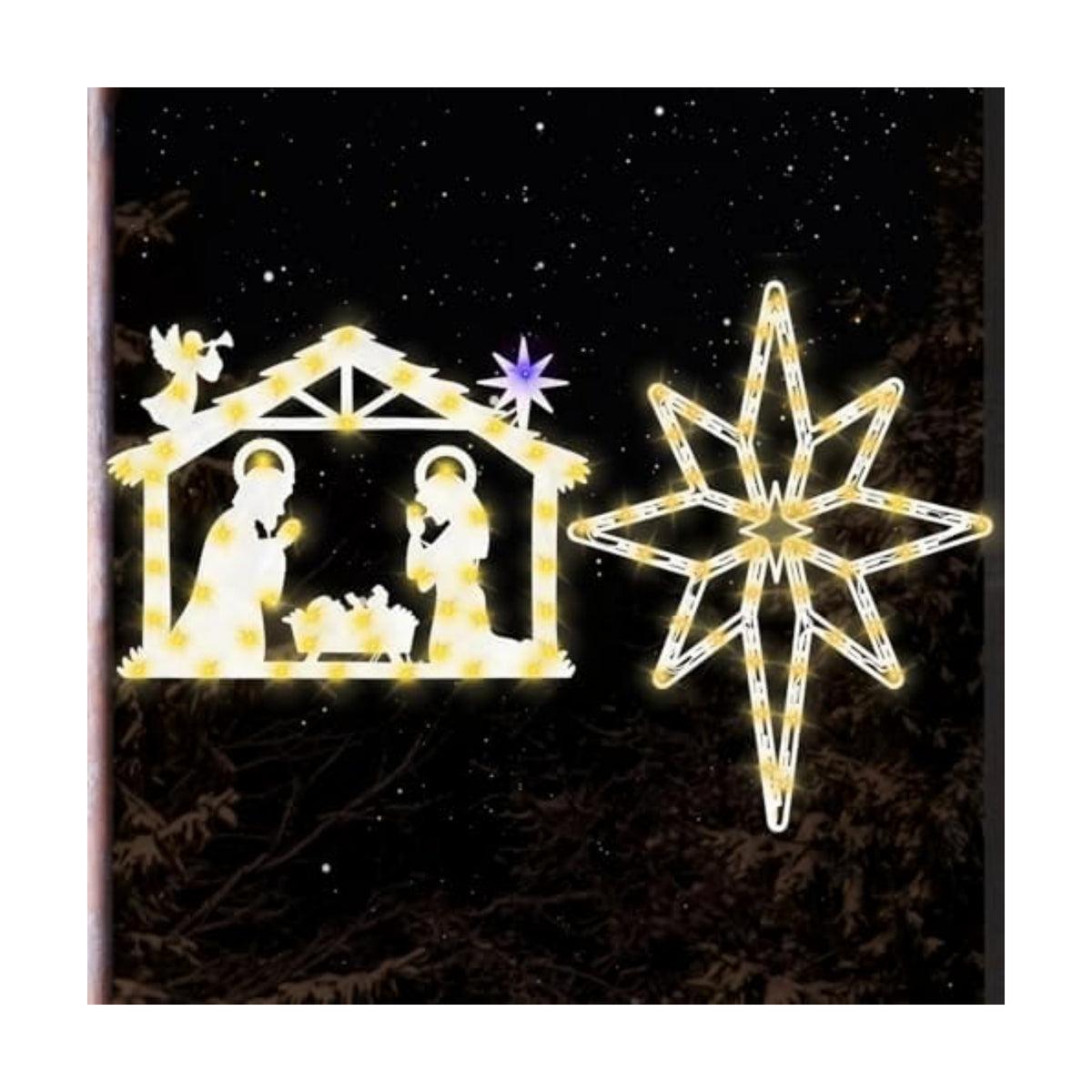 TRWYMZ Christmas Decorations - 16" Christmas Window Silhouette Lights