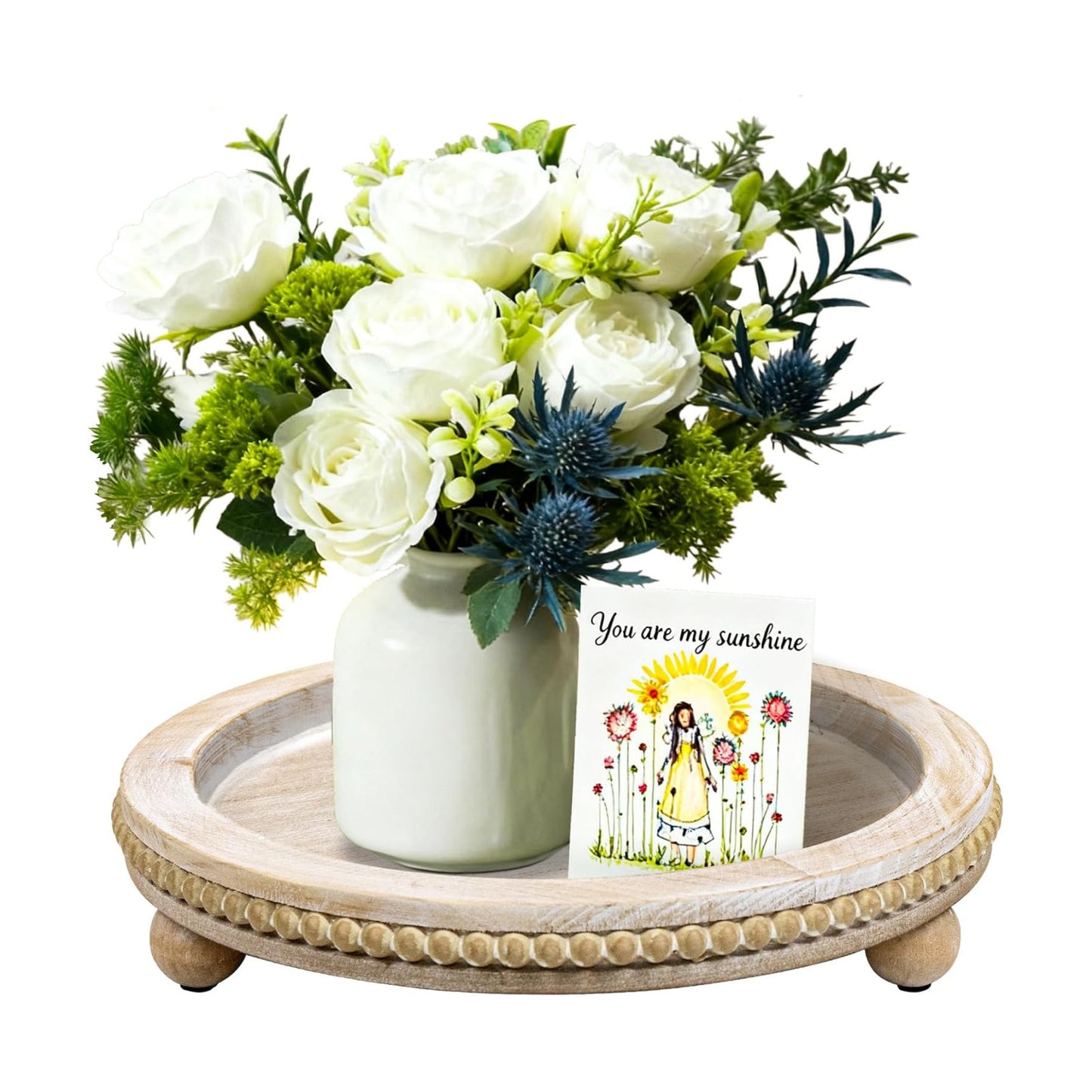 Farmhouse Small Decorative Trays / Wash White