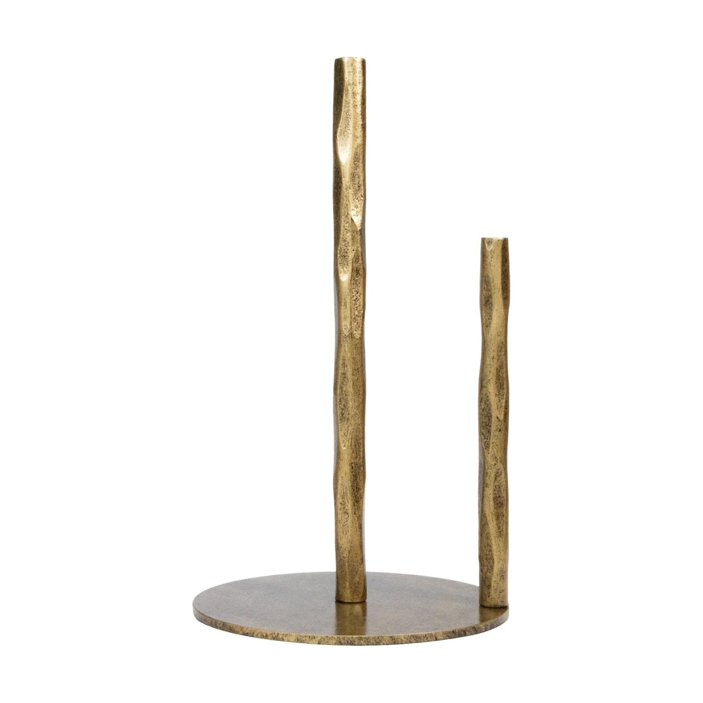 Paper Towel Holder, Hand-Forged Vintage Gold Paper Towel Stand Holder, Kitchen Heavy Duty Solid Metal Countertop Roll