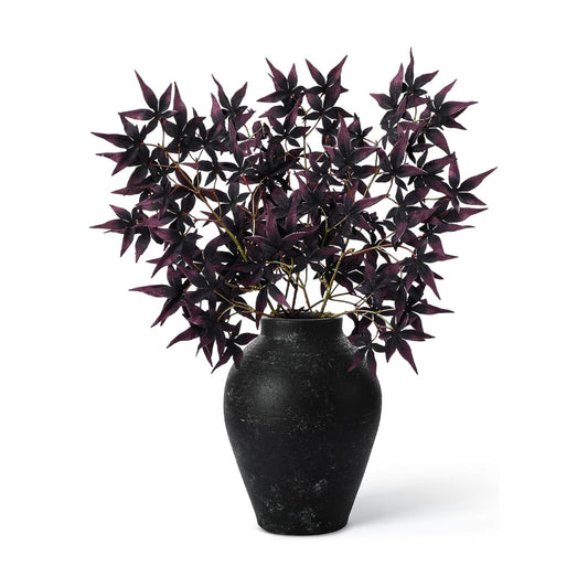 Janinka 29" Fall Stem Leaf for Vase Artificial Japanese Maple,Black Currant