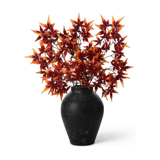 Janinka 29" Fall Stem Leaf for Vase Artificial Japanese Maple,Orange Red