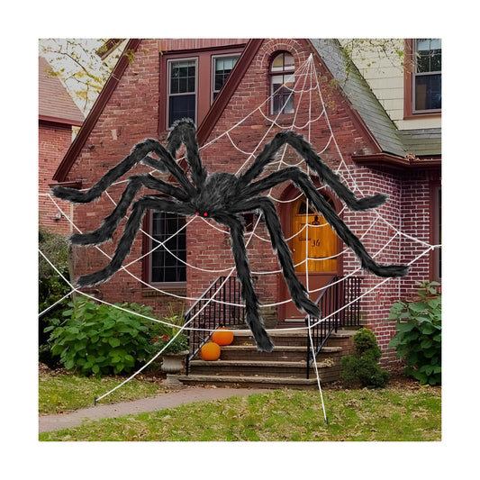 inin 200" Halloween Spider Web Decorations with 59" Giant Spider, Decor