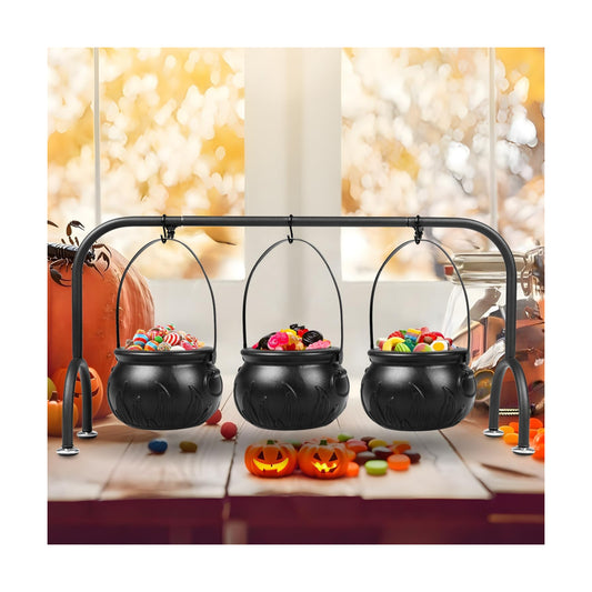 inin Halloween Party Decorations Indoor,Set of 3 Witches Cauldron Candy