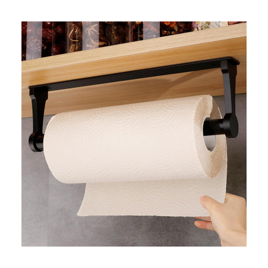 MONEER Paper Towel Holder Under Cabinet, Paper Towel Holder, Aluminum Alloy Kitchen Towel Holders, Self Adhesive