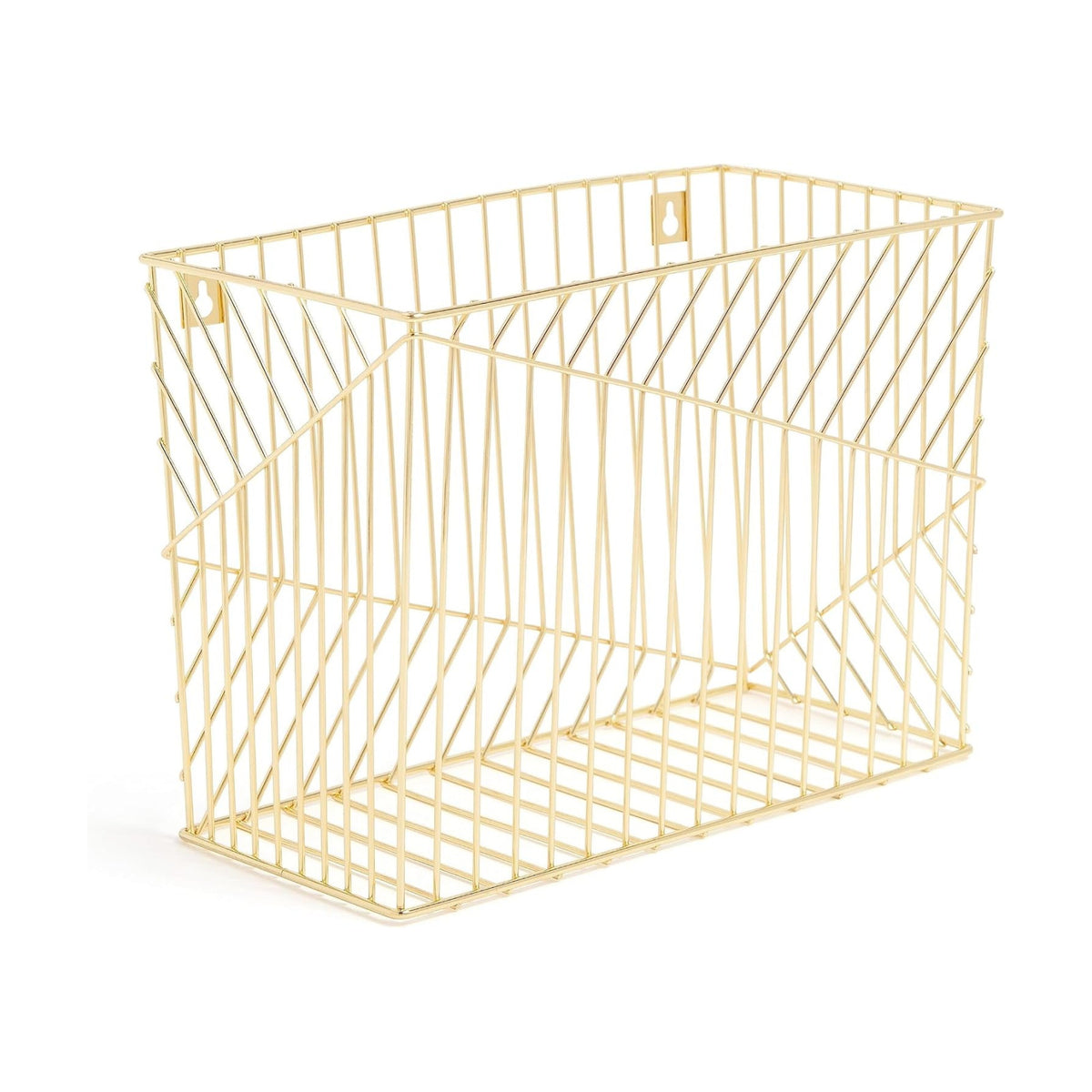 U Brands Metal Hanging File Organizer, Letter Size, Desktop Accessory, Vena Collection, Gold (Pack of 6)