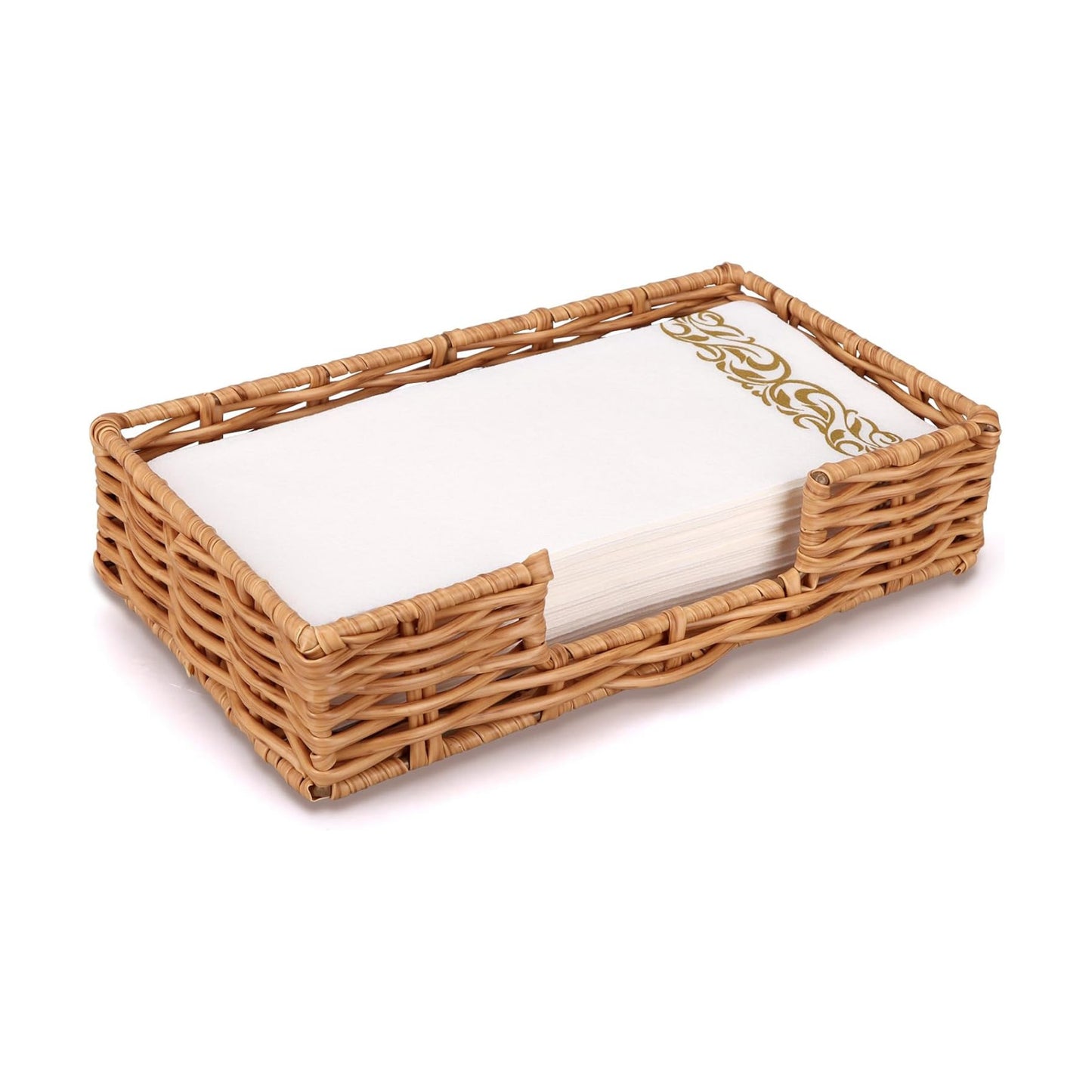 Woven Napkin Holder / Yellow / Large-side Opening