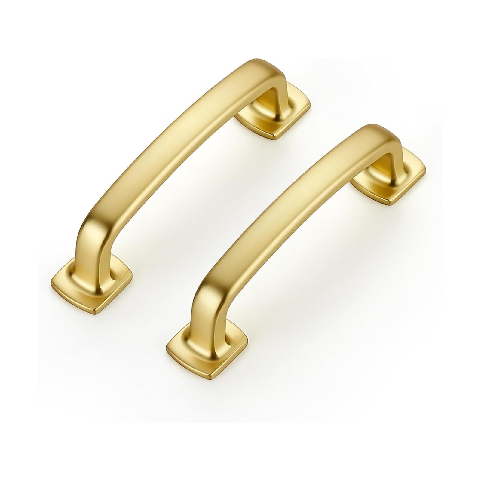 Cabinet Handles Arch Cabinet Pulls / 3" Hole Center / Brushed Brass / 3 Inch / Set of 3