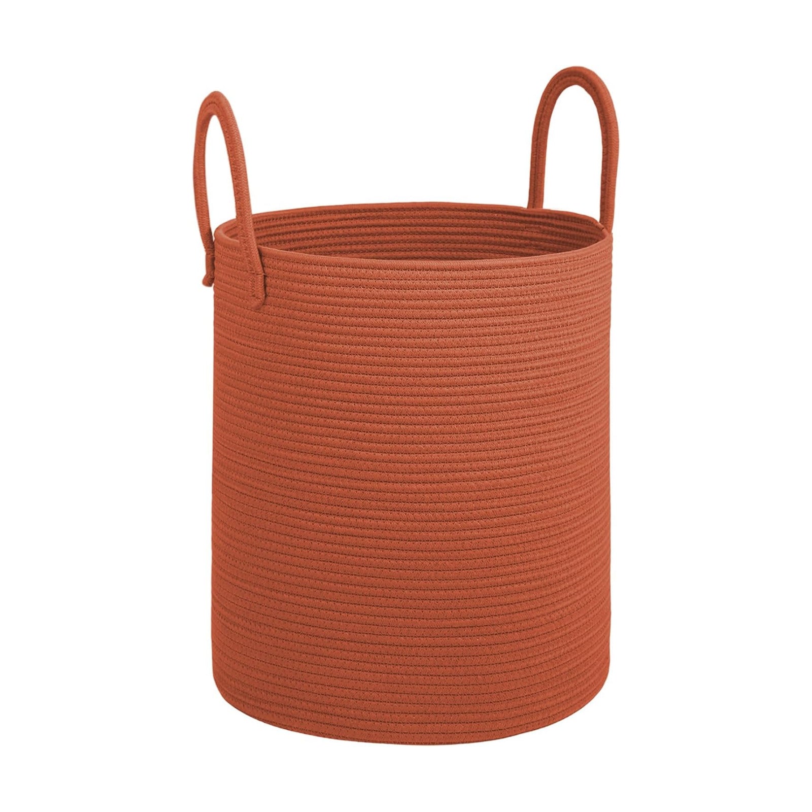 Blanket Basket / Cotton Rope Laundry Basket / Brick Red / 100L