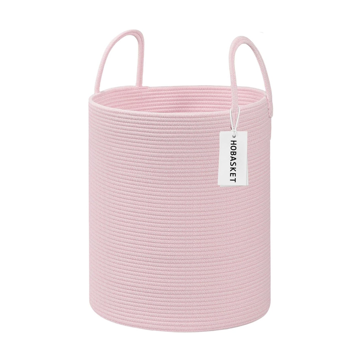 Large Woven Laundry Basket Hamper / Pink / 100L