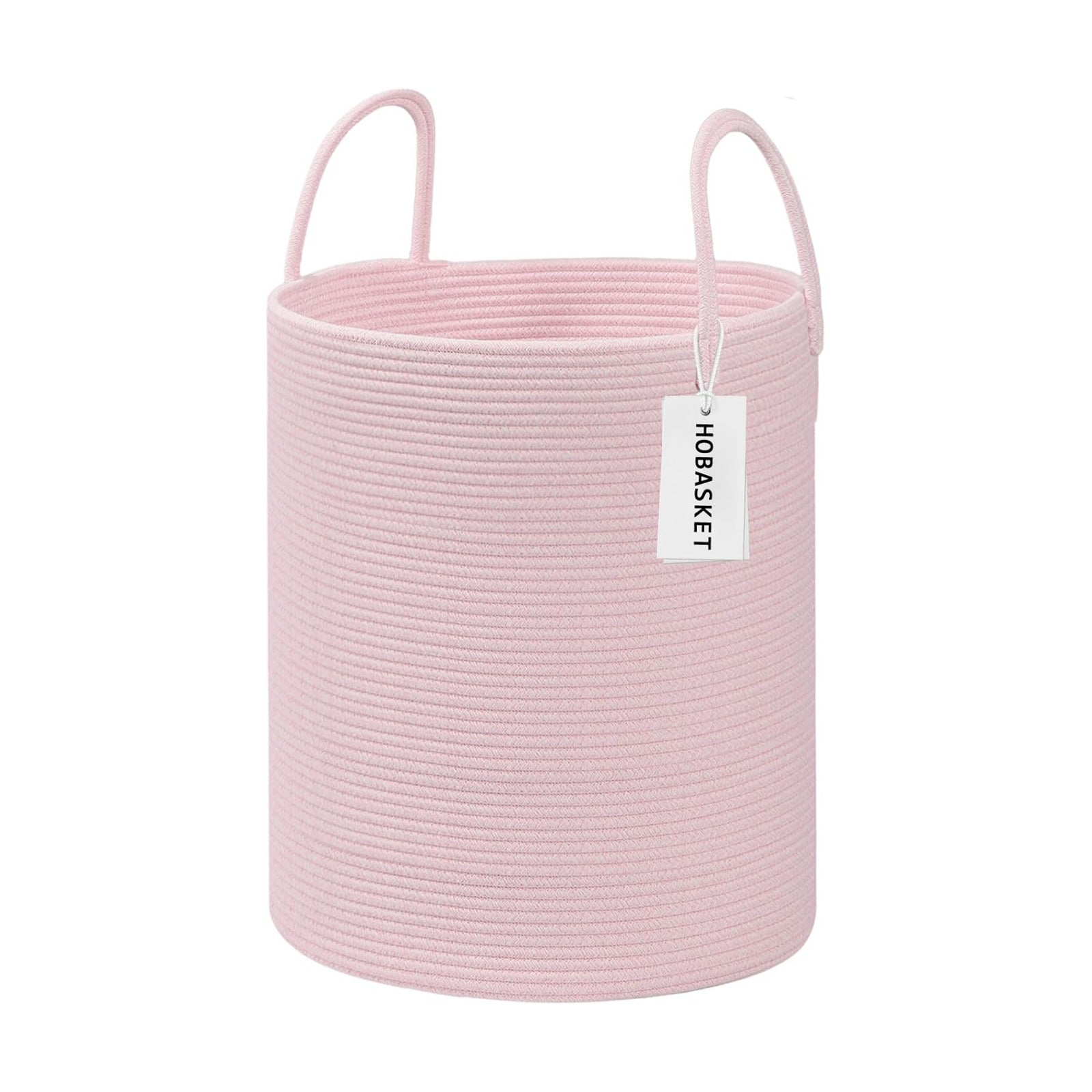 Large Woven Laundry Basket Hamper / Pink / 100L