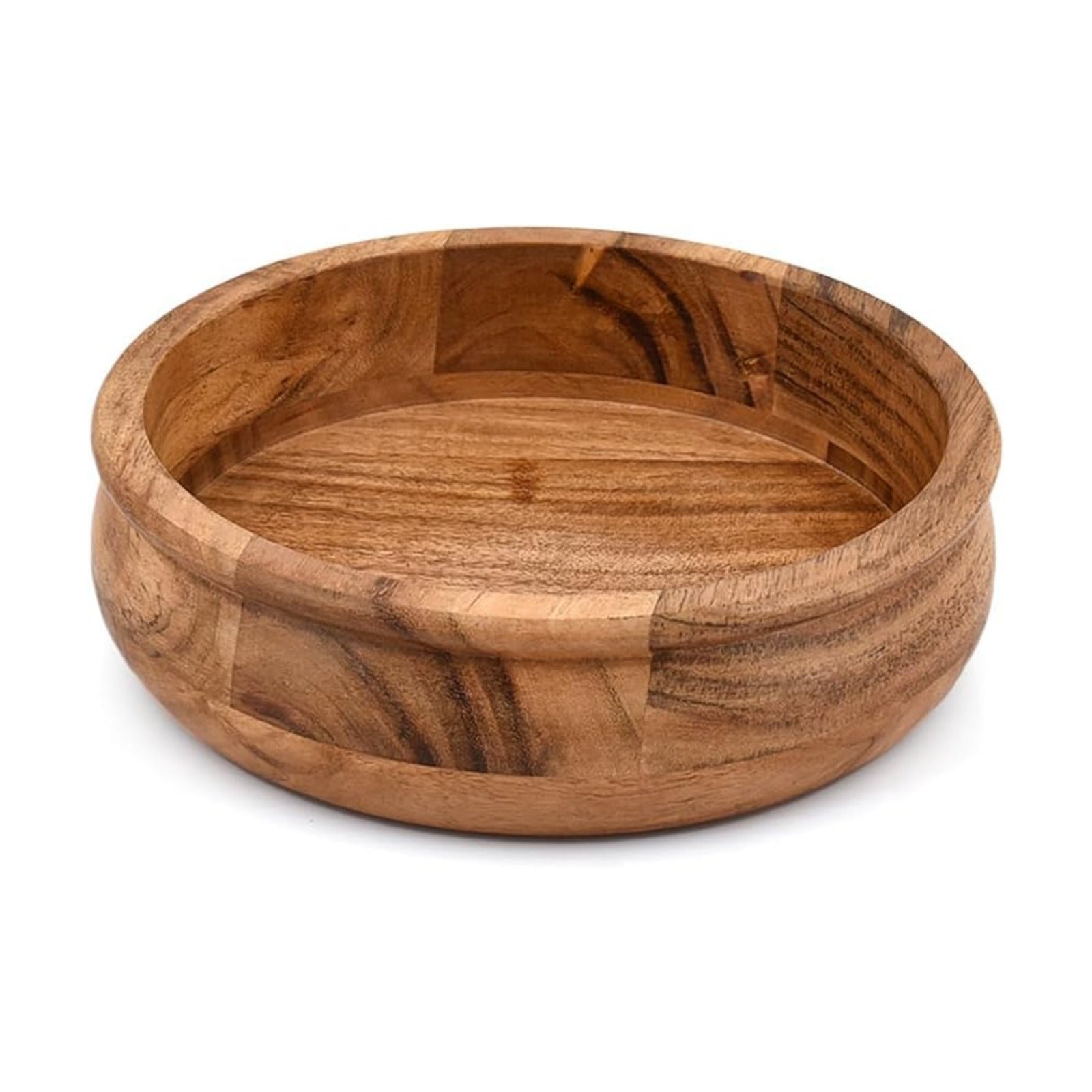 Decorative Bowl Acacia Wood Wooden Catchall Bowl for Entryway / 8 x 8 x 2.5