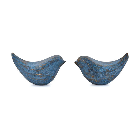 Statues Acacia Wood Bird Figurines