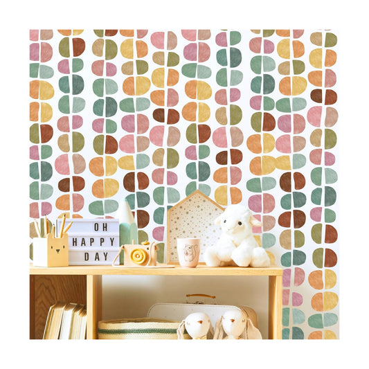 Boho Wall Decals Geometric Modern Wall Stickers Colorful Abstract Pattern Stickers Irregular / Arch