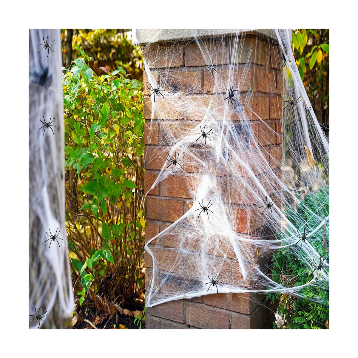 Halloween Spider Web Decoration, Cobwebs Halloween Decorations,Cobwebs Come With 20pcs Mini Spiders (500sqft+20Spiders)