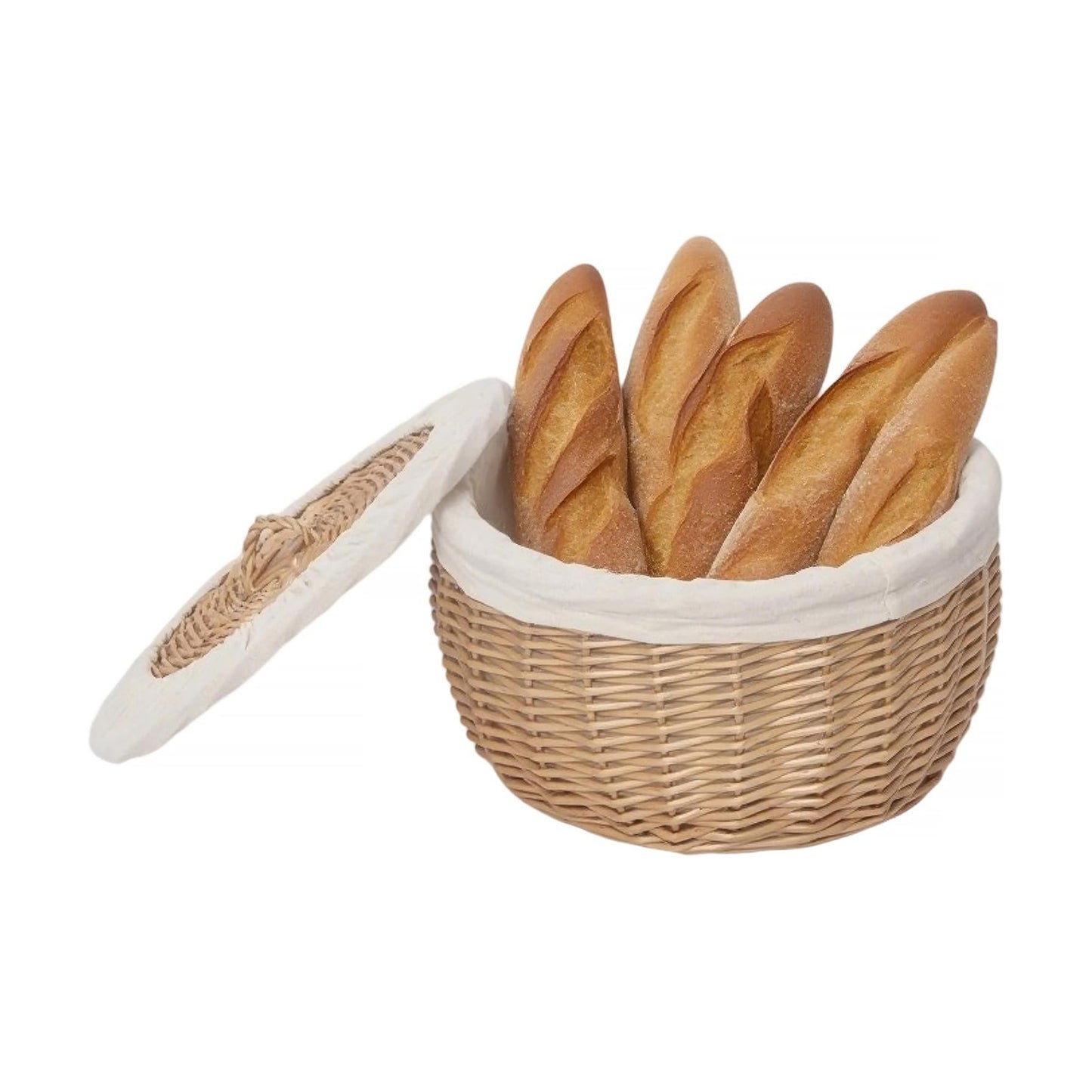 Wicker Bread Basket Serving / Round