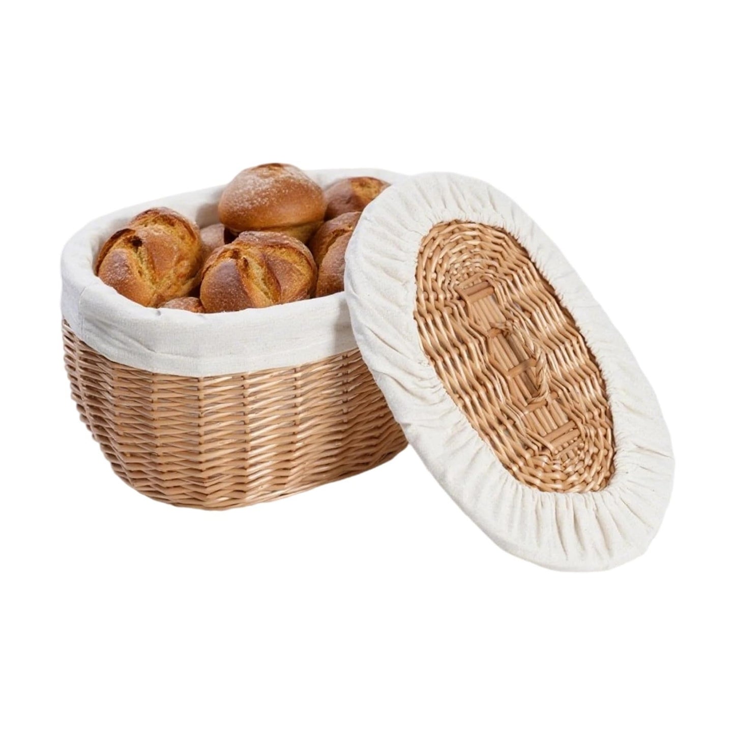 Wicker Bread Basket Serving / Oval