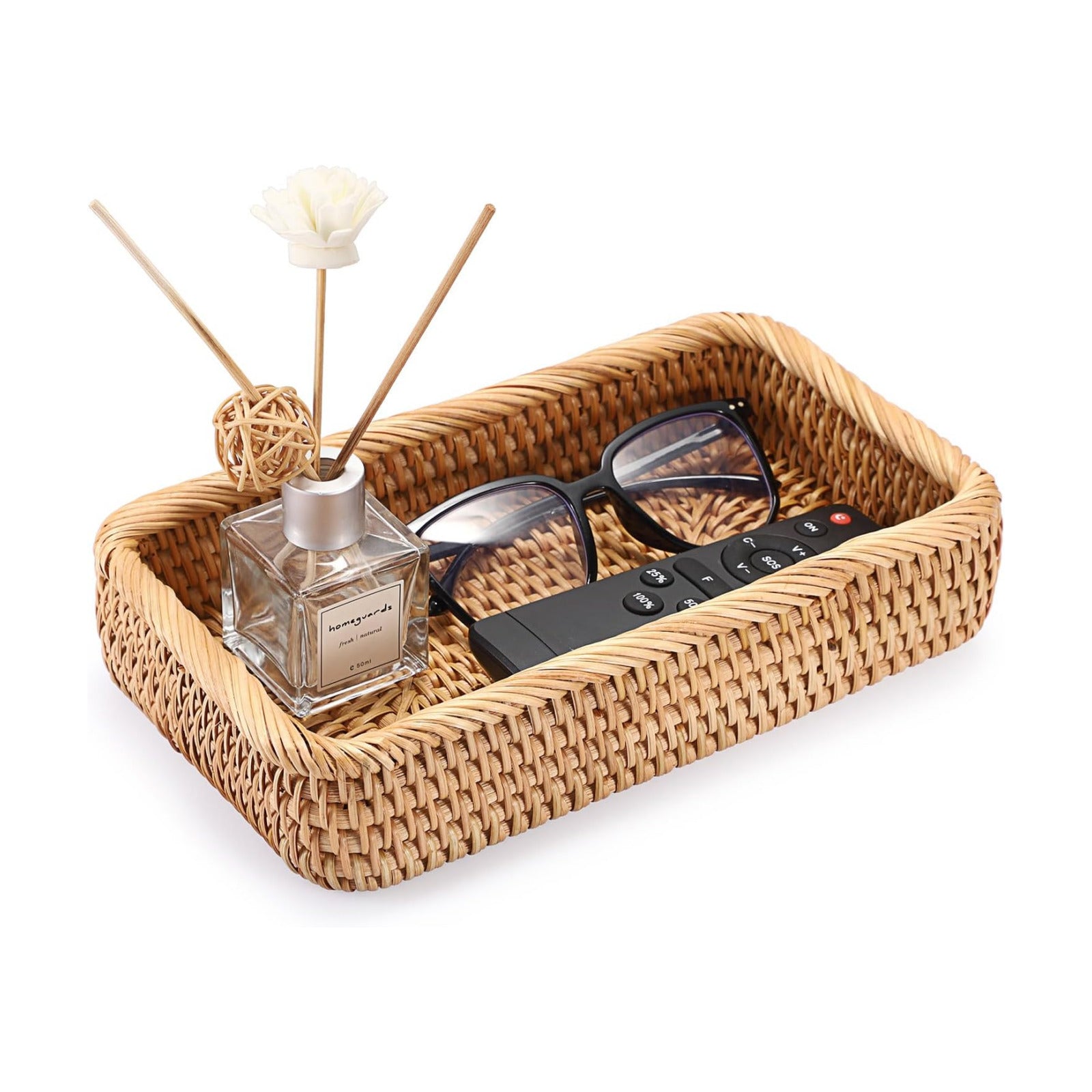 Small Remote Basket / Natural / 10.1 x 6.1 x 1.8