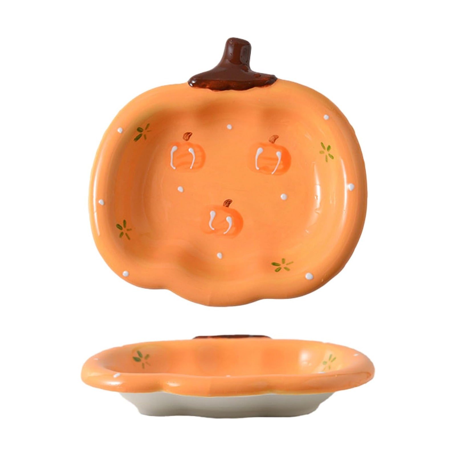 Pumpkin Jewelry Tray Ceramic Ring Holder Dish " Key Bowl / #b Pumpkin Jewelry Tray / 6.9 x 6.7
