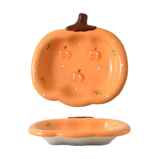Pumpkin Jewelry Tray Ceramic Ring Holder Dish " Key Bowl / #b Pumpkin Jewelry Tray / 6.9 x 6.7