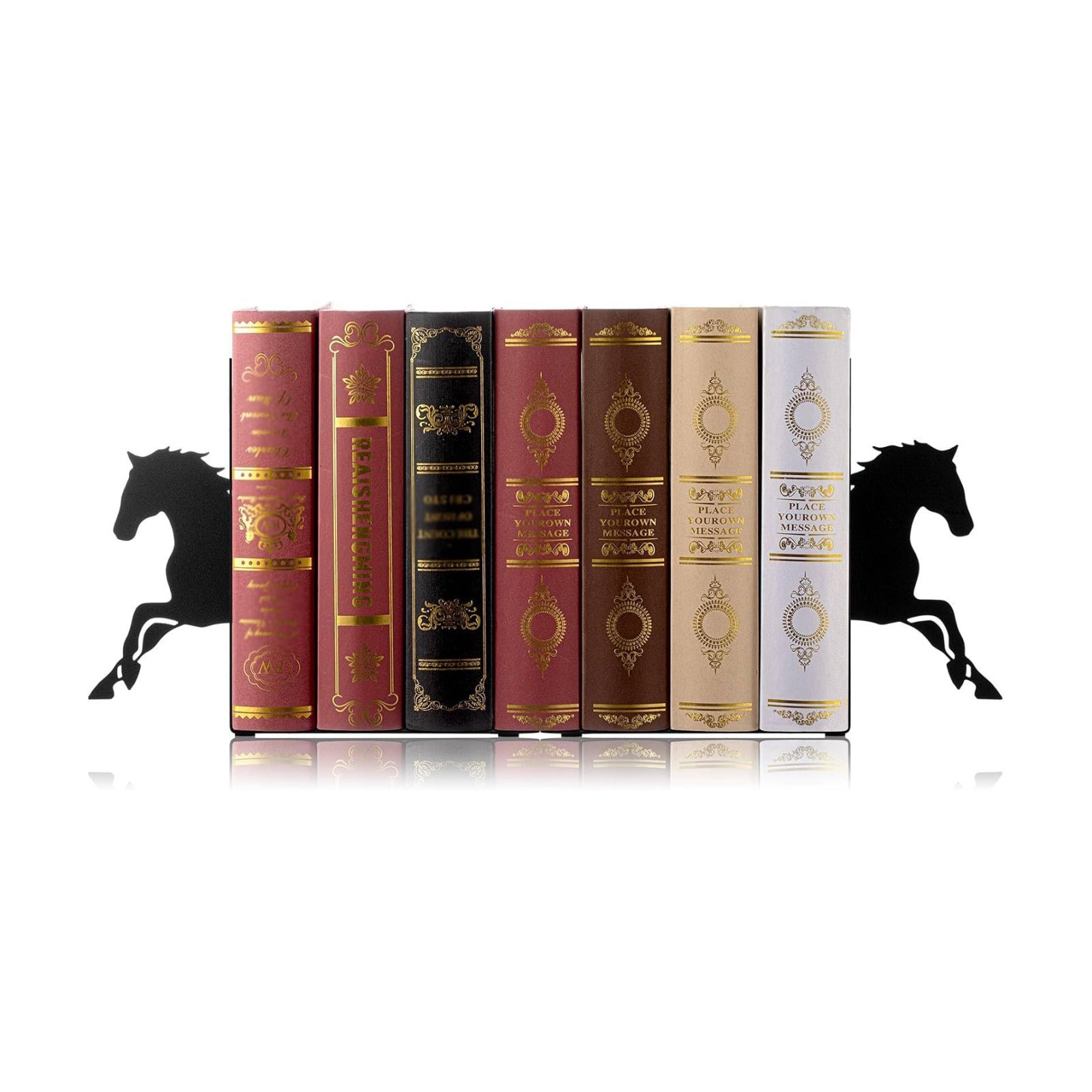 Horse Metal Bookends / Black