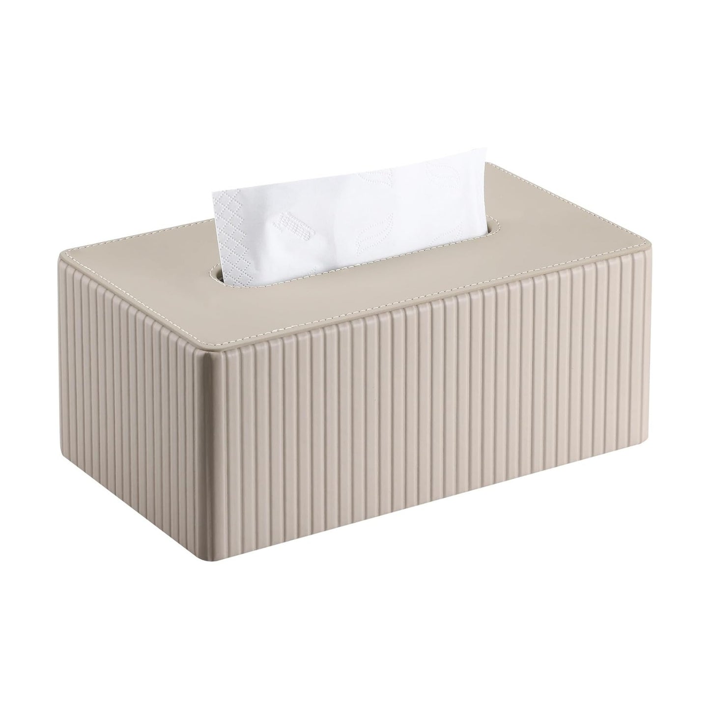 Napkin & Facial Tissue Holder / Beige Stripe