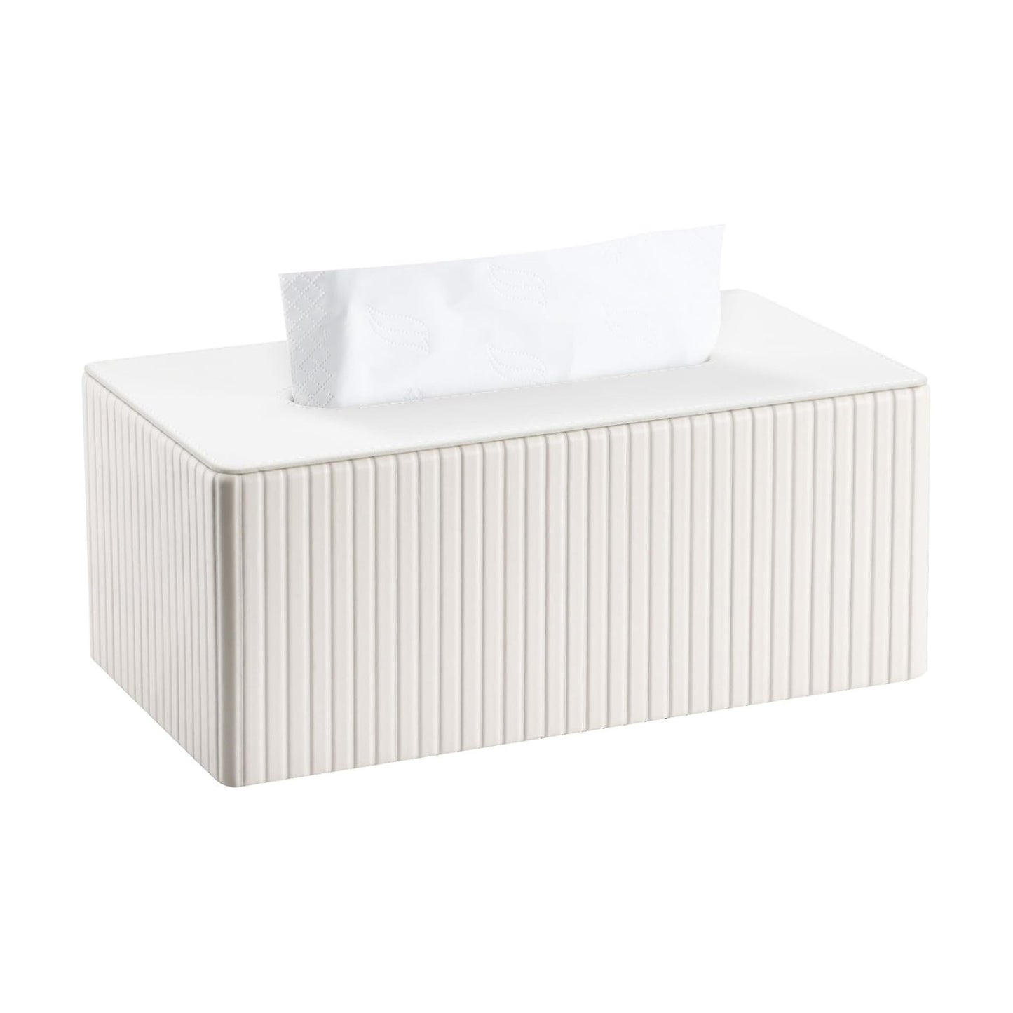 Napkin & Facial Tissue Holder / Off-white Stripe