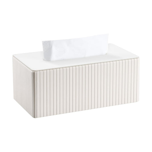 Napkin & Facial Tissue Holder / Off-white Stripe