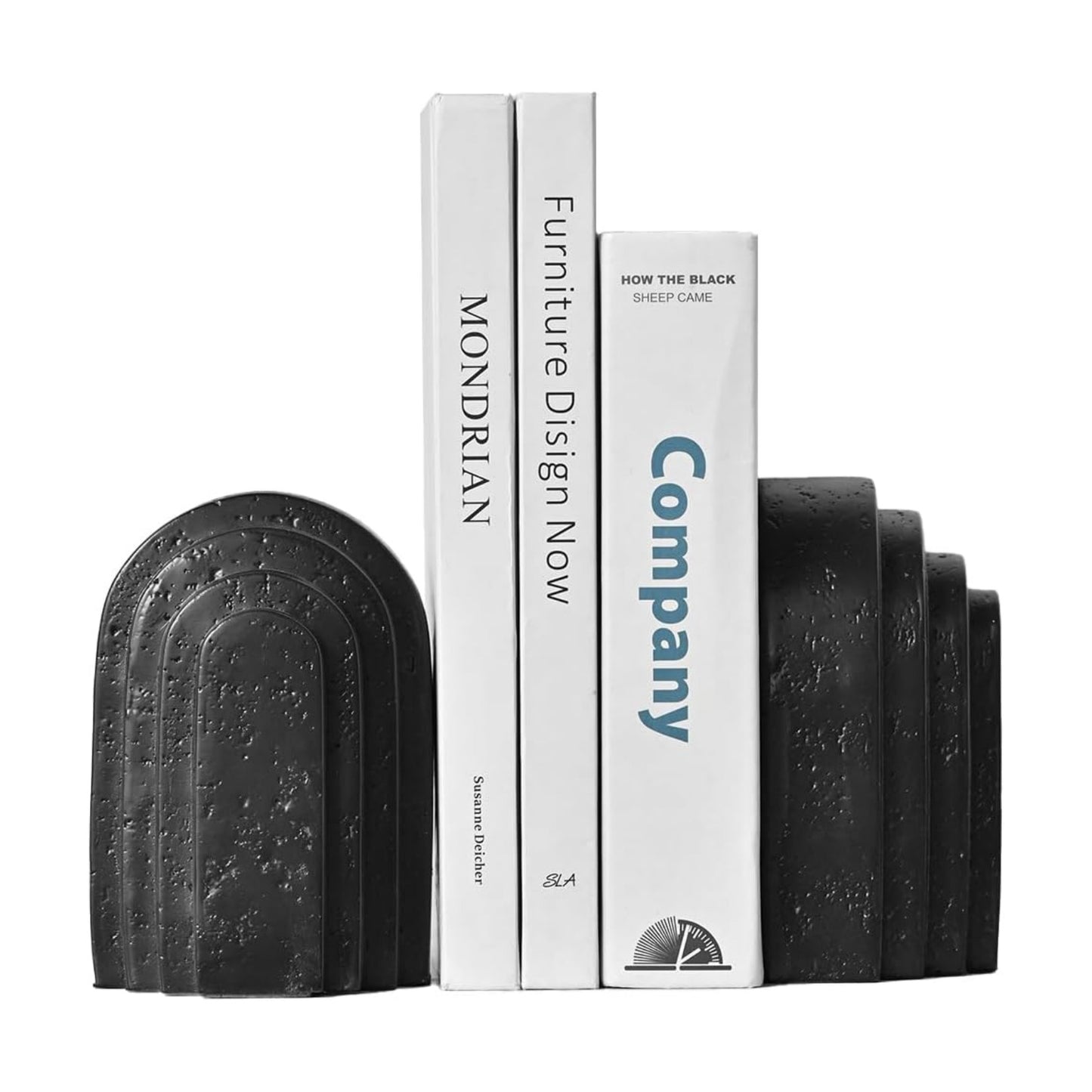 Decorative Bookends / Book Ends for Heavy Books / Black / Set of 2