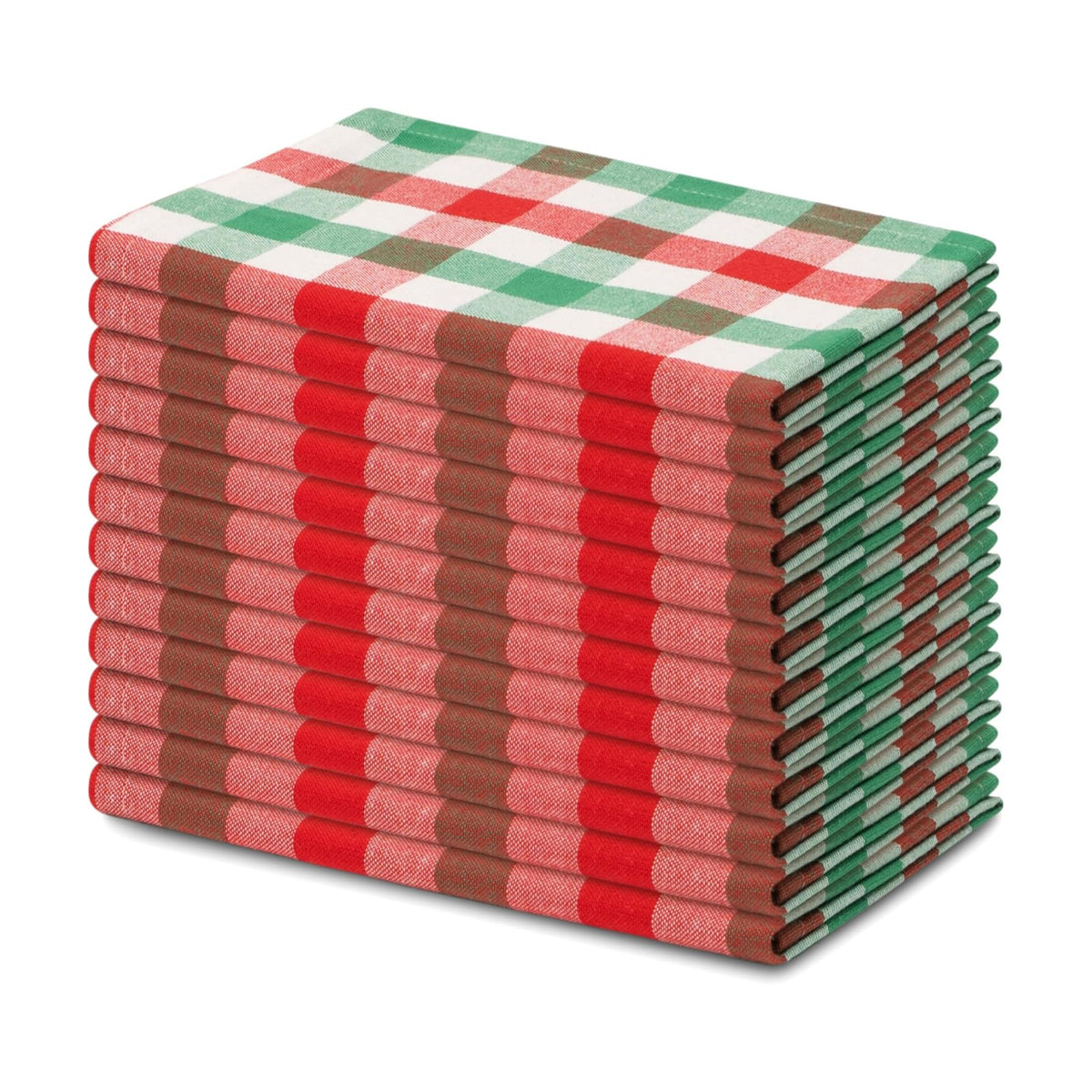 Blue Needles Gingham Buffalo Plaid Cotton Dinner Napkins Set of 12-18"x18"