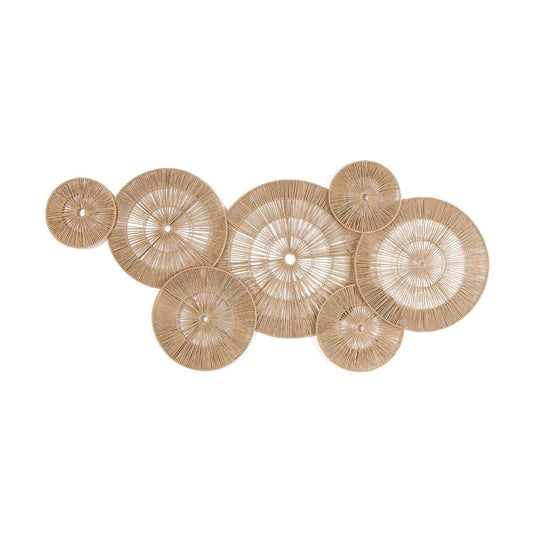 Handwoven Boho Baskets Wall Decor / Large / Brown / Set of 7