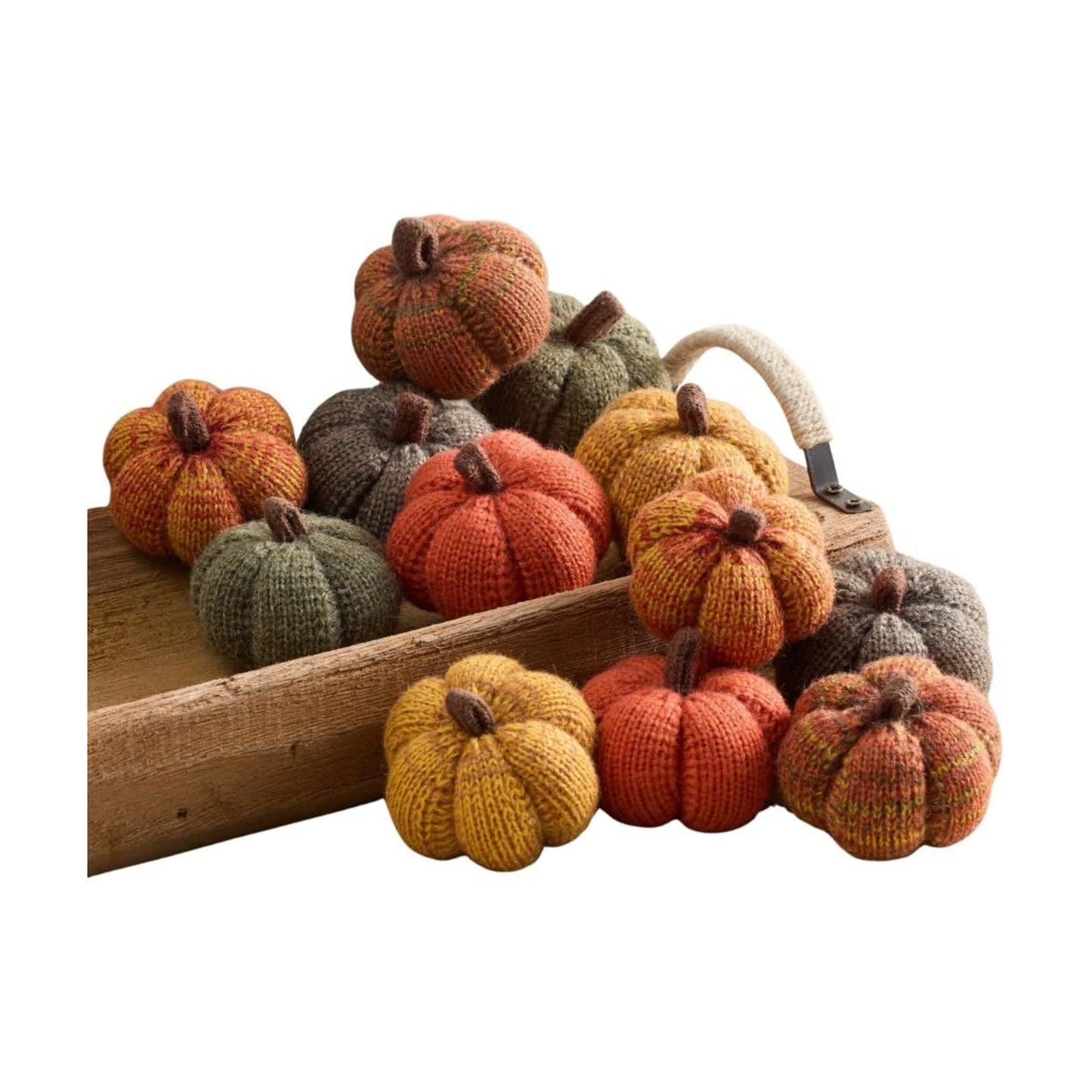 Cozy Mini Knit Pumpkin Set of 12 (Spiced Maple Full Set)