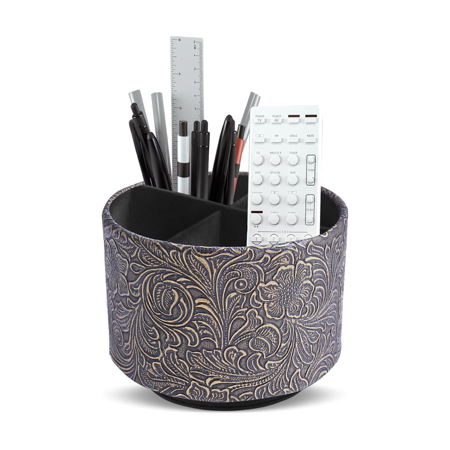 Remote Control Holder / 1-carved Cooper Gold / 360 Degree Rotation
