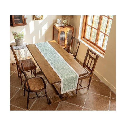 14x138 Medallion Table Runner Waterproof Rustic Farmhouse Macrame | Planning a rustic wedding or banquet? This