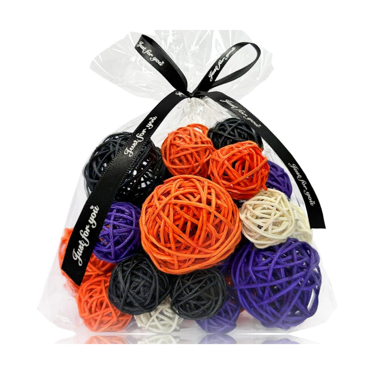 20 PCS Halloween Decorative Balls for Bowls, Black Purple White