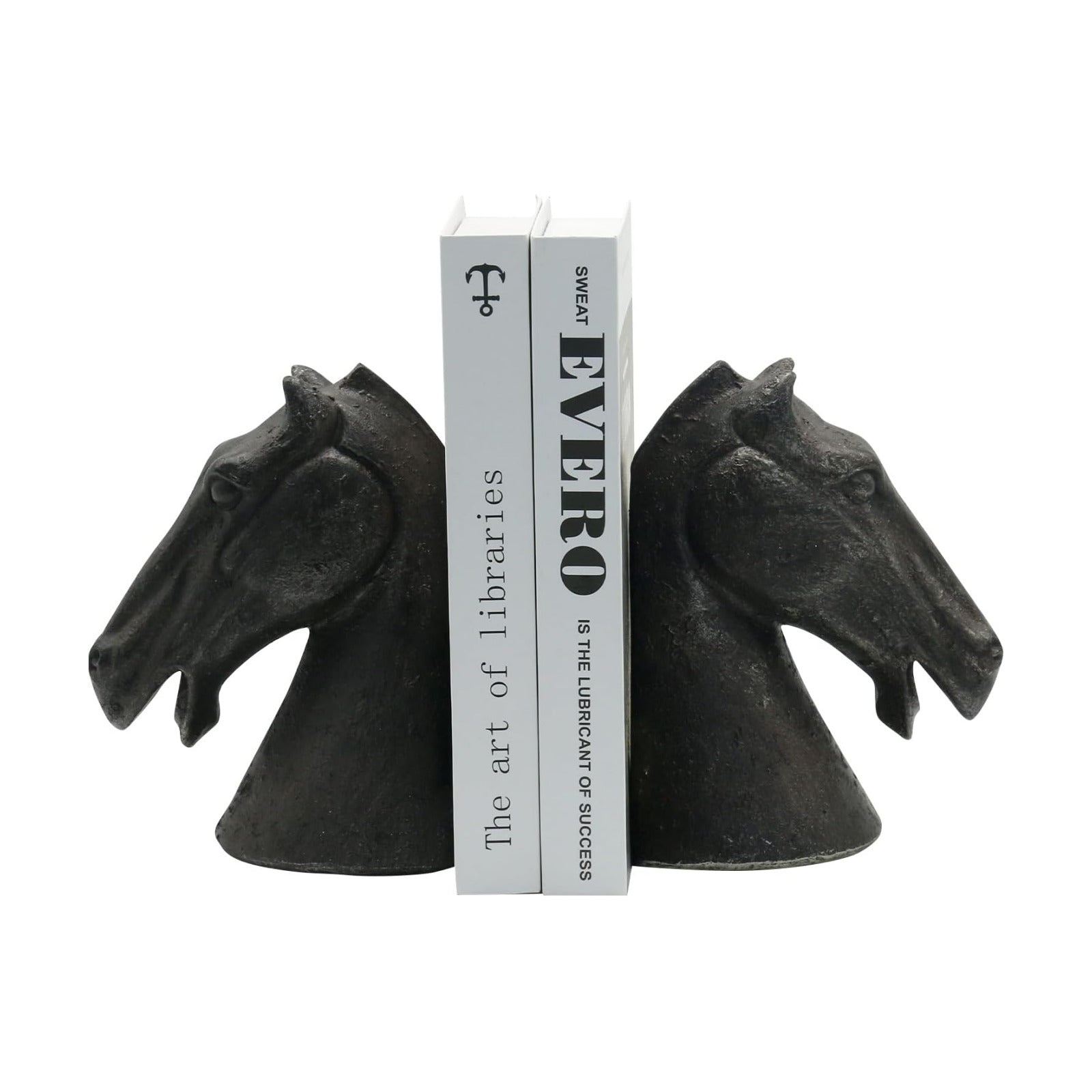 Decorative Bookends / Heavy Duty Non-Slip Book Holders / Horse Head