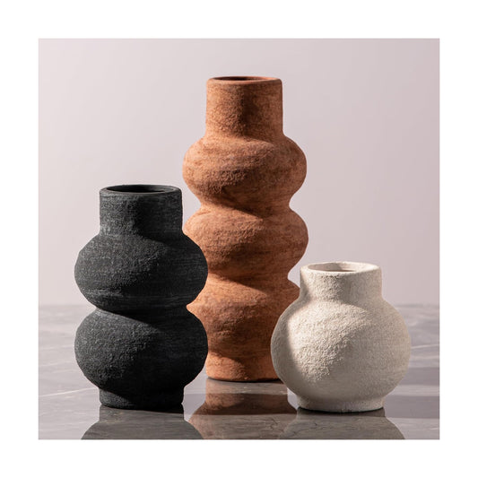 Ceramic Vase Home Table Decor / 11-rust / Set of 3