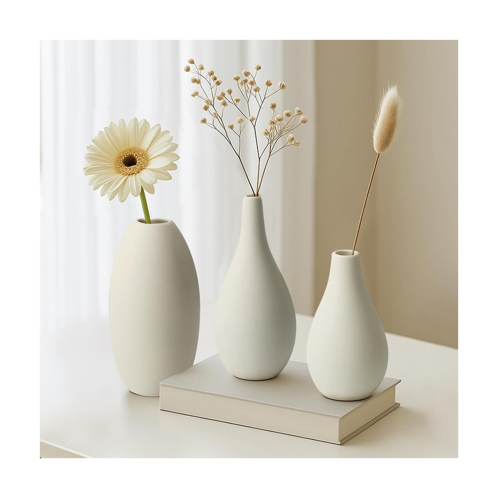 Ceramic Vases / Modern Decorative Flower Vases / 3 Set / Set of 3