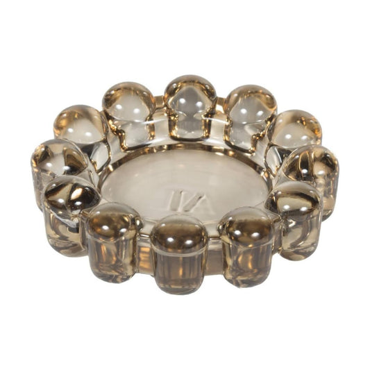 Smoky Glass Decorative Candle Holder / Smoke / Small
