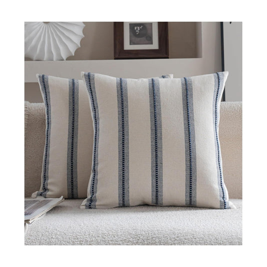 Boho Throw Pillow Covers / Navy Blue / 18 x 18 / Set of 2