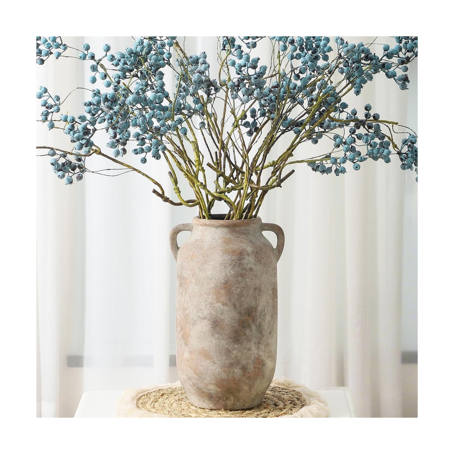 Tall Ceramic Farmhouse Rustic Table Vases / 12" Retro / 12 Inch