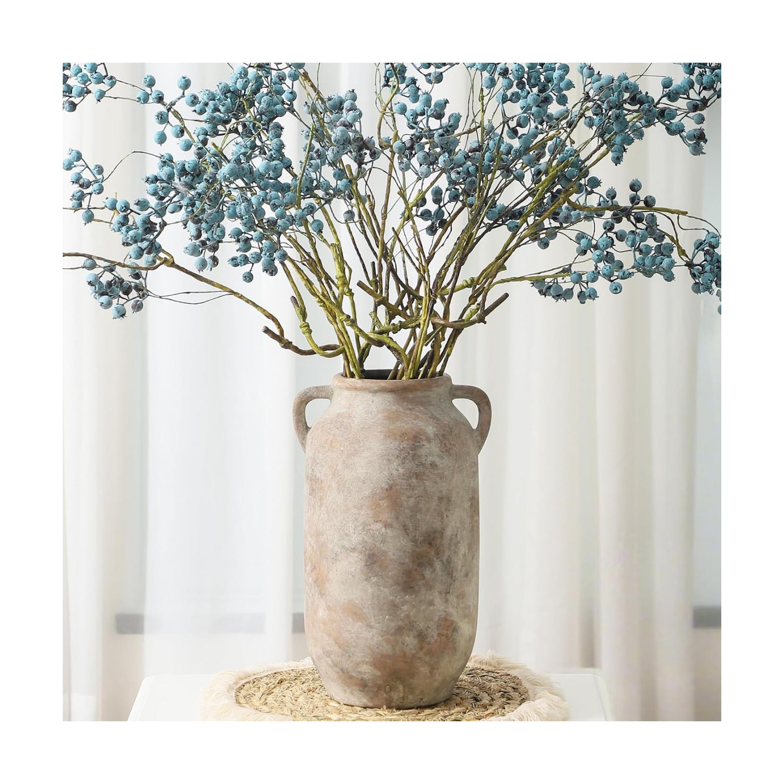 Tall Ceramic Farmhouse Rustic Table Vases / 12" Retro / 12 Inch