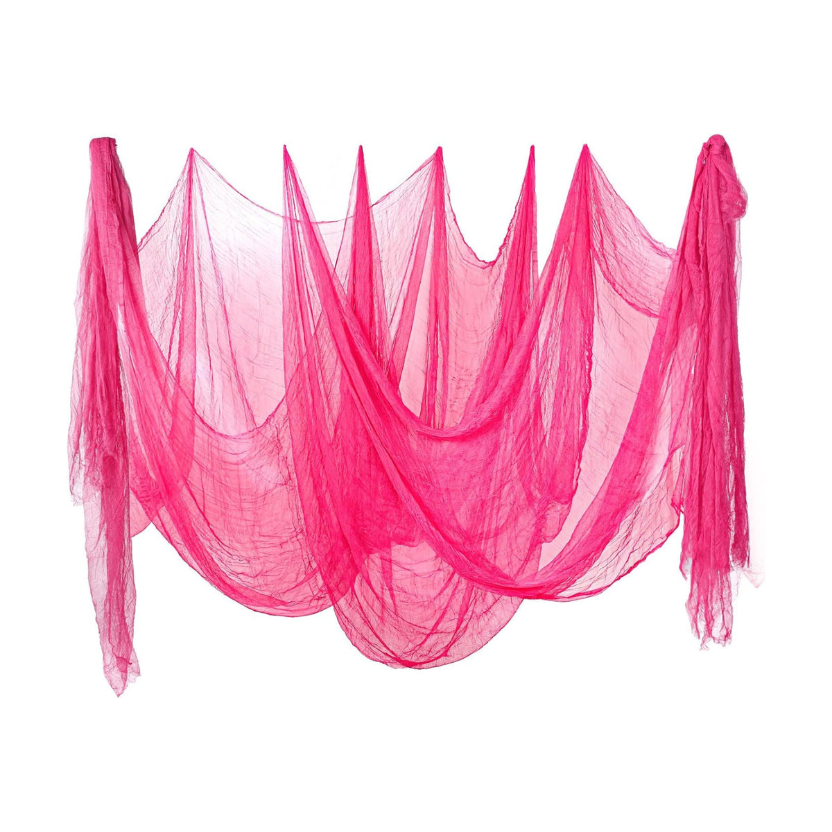 Whaline Halloween Pink Creepy Cloth 276 x 87 Inch Hot Pink Spooky Gauze Clothes Halloween Scary Decoration for Haunted Houses Party Supplies Indoor Outdoor